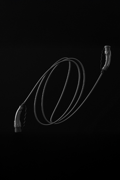 Hims EMEF-22T2-SS-2 22kW Tip 2 Siyah Soketli 2m Elektrikli Araç Şarj Kablosu - Thumbnail