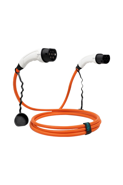 Hims - Hims EMEF-22T2-TB-3 22kW Tip 2 Soketli Turuncu 3m Elektrikli Araç Şarj Kablosu