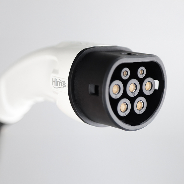 Hims EMEF-22T2-TB-5 22kW Tip 2 Soketli Turuncu 5m Elektrikli Araç Şarj Kablosu - Thumbnail