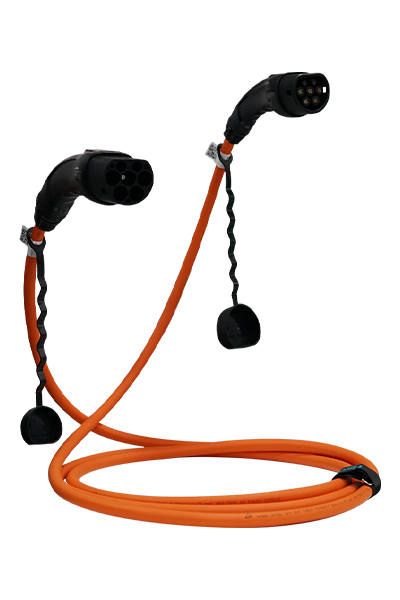 Hims - Hims EMEF-22T2-TS-5 Siyah Soketli 22kW Turuncu 5m Elektrikli Araç Şarj Kablosu