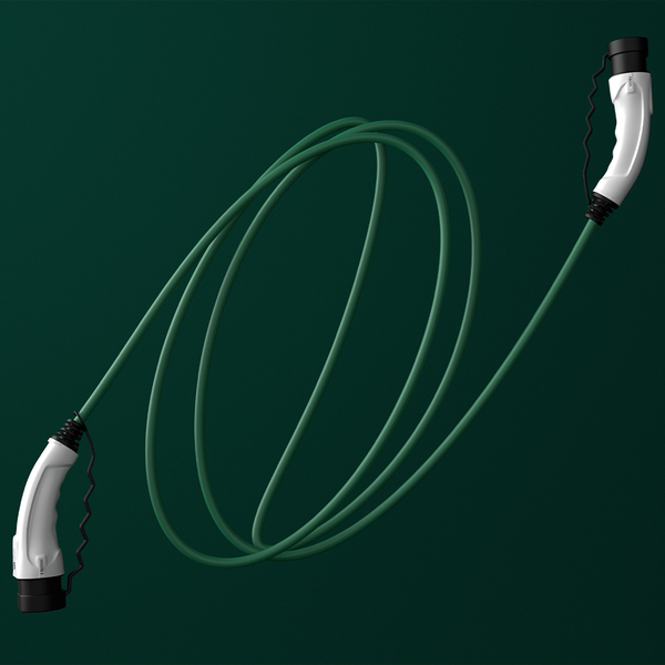 Hims EMEF-22T2-YB-10 22kW Tip 2 Soketli Yeşil 10m Elektrikli Araç Şarj Kablosu - Thumbnail