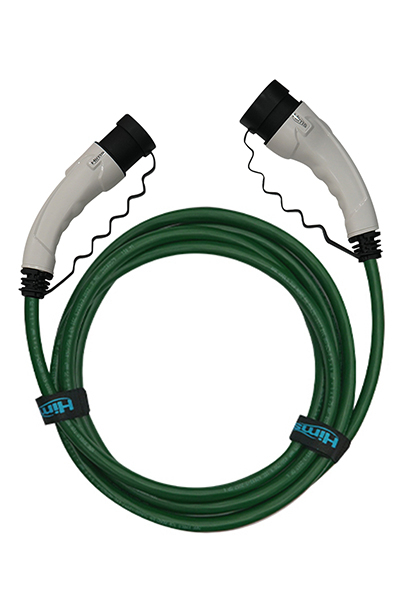 Hims EMEF-22T2-YB-3 Beyaz Soketli 22kW Yeşil 3m Elektrikli Araç Şarj Kablosu - Thumbnail
