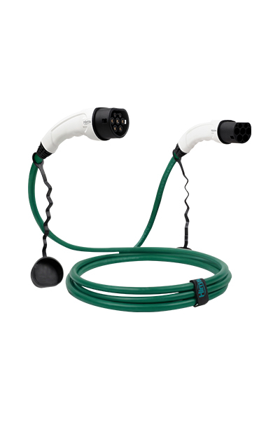 Hims - Hims EMEF-22T2-YB-5 22kW Tip 2 Soketli Yeşil 5m Elektrikli Araç Şarj Kablosu