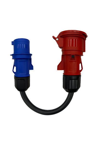 Hims HCCA-TM32-30-F 3x6 TTR 3/32A Fiş - 5/32A Priz 30cm Kablolu Dönüştürücü