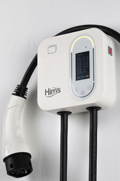 Hims HCDKB-22 22kw Destekli 5m Kablolu Smart Beyaz Elektrikli Araç Şarj İstasyonu - Thumbnail