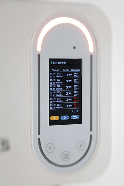 Hims HCDKB-22 22kW Tip 2 Soketli 5m Kablolu Beyaz Smart Elektrikli Araç Şarj İstasyonu - Thumbnail