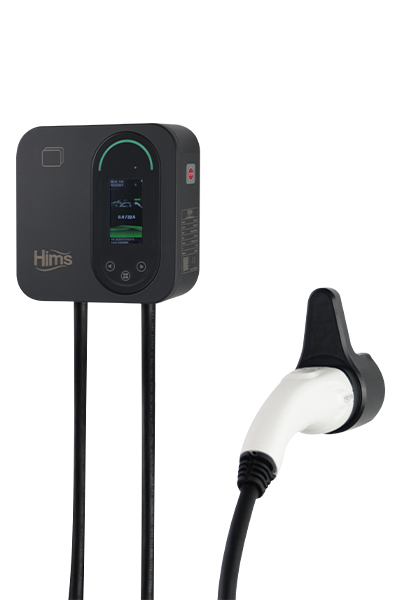 Hims - Hims HCDKS-22 22kW Tip 2 Soketli 5m Kablolu Siyah Smart Elektrikli Araç Şarj İstasyonu