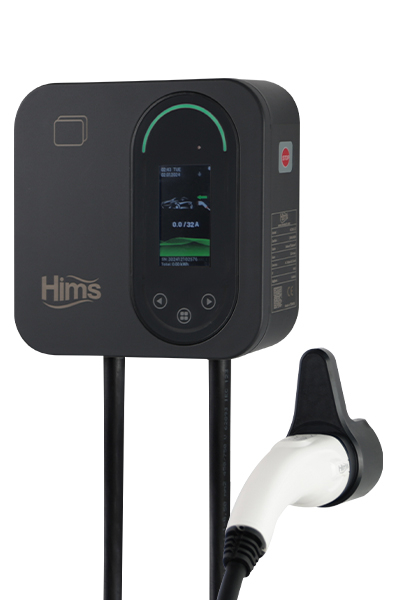Hims - Hims HCDKS-22 22kW Tip 2 Soketli 5m Kablolu Siyah Smart Elektrikli Araç Şarj İstasyonu