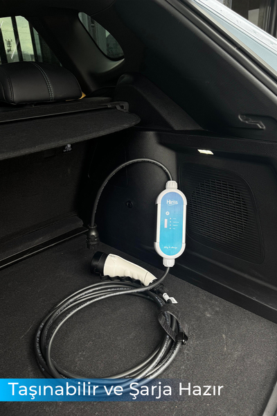 Hims HCTK-G-3 3.7kW Gümüş Taşınabilir Elektrikli Araç Şarj Cihazı - Thumbnail