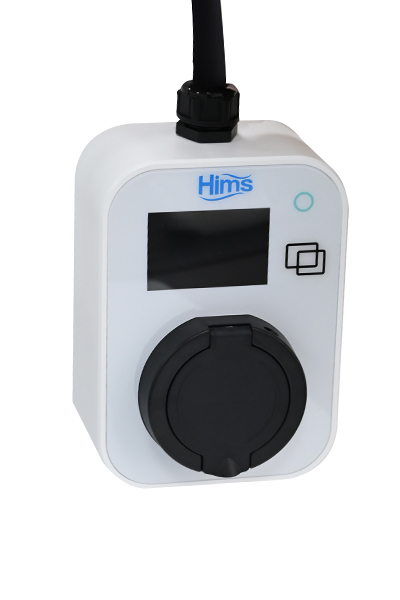 Hims HCTS-22-B 22kW Kilitli Soketli Beyaz Taşınabilir Araç Şarj Cihazı - Thumbnail