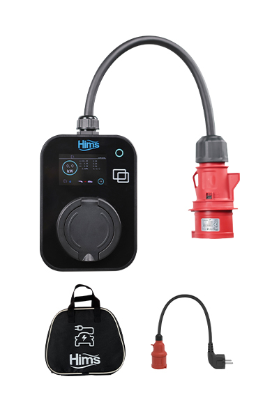 Hims - Hims HCTS-22-S 22kW Kilitli Soketli Siyah Taşınabilir Araç Şarj Cihazı
