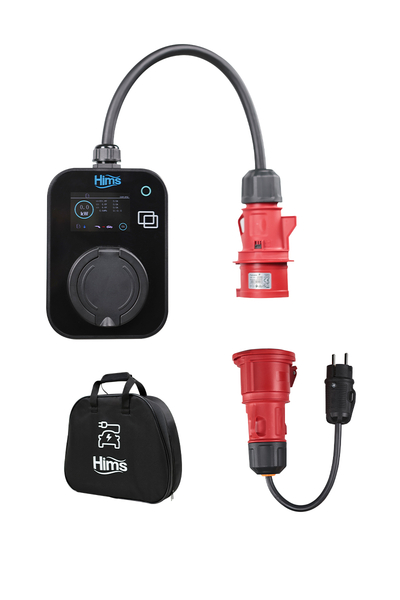 Hims - Hims HCTS-22-S 22kW Kilitli Soketli Siyah Taşınabilir Araç Şarj Cihazı