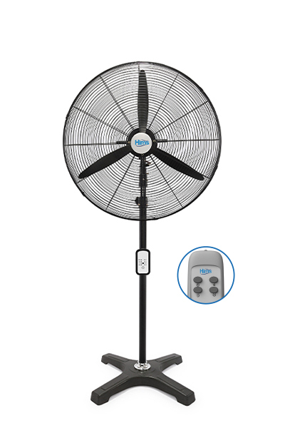 Hims HEF-AK750 210W 75 cm Siyah 3 Kanat Kumandalı Sanayi Tipi Ayaklı Vantilatör - Thumbnail