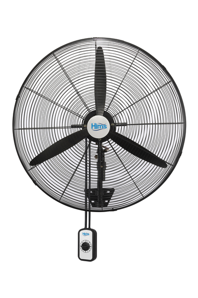 Hims - Hims HEF-DA650 190W 65 cm Siyah 3 Kanat Anahtarlı Sanayi Tipi Duvar Vantilatörü
