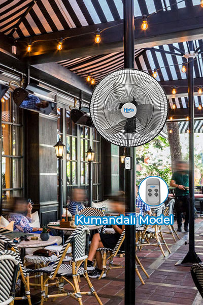 Hims HEF-DK500 130W 50 cm Siyah 3 Kanat Kumandalı Sanayi Tipi Duvar Vantilatörü - Thumbnail