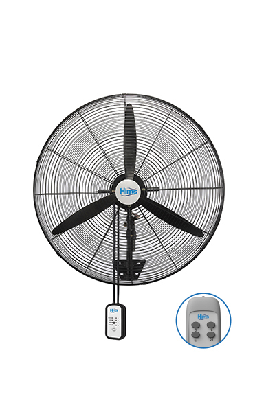Hims HEF-DK650 190W 65 cm Siyah 3 Kanat Kumandalı Sanayi Tipi Duvar Vantilatörü - Thumbnail