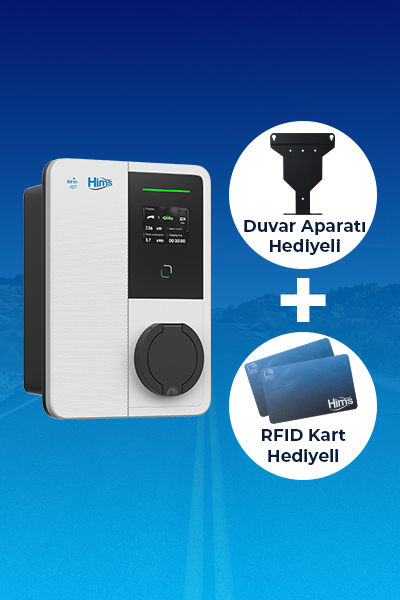 Hims HEVC-22 22kW Bireysel Duvar Tipi Araç Şarj Cihazı - Thumbnail