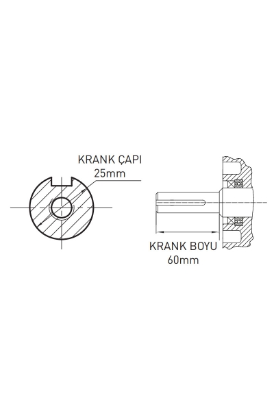Kama KDK178F 7hp J3C Kamalı İpli Dizel Motor - Thumbnail