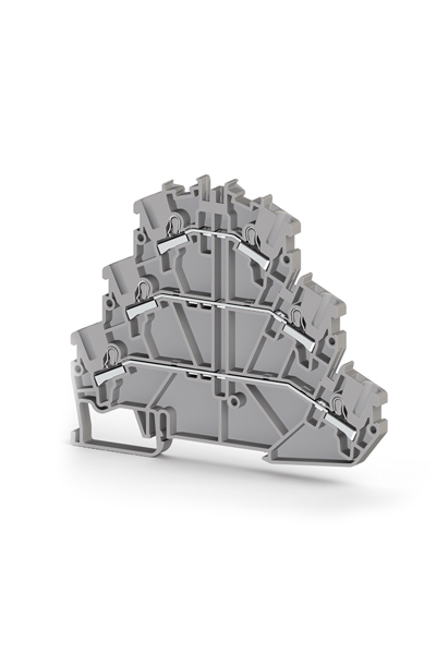 Stoks - Klemsan 307199 PYK 2,5-3F Gri Üc Katlı Klemens