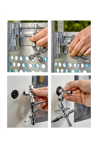 Knipex - Knipex 00 11 01 - 8 Kollu Kumanda Dolabı Anahtarı Knipex 00 11 01 - 8 Kollu Kumanda Dolabı Anahtarı - Thumbnail