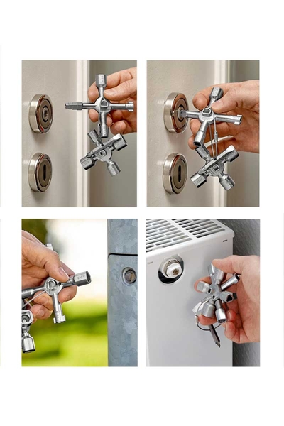 Knipex - Knipex 00 11 01 - 8 Kollu Kumanda Dolabı Anahtarı Knipex 00 11 01 - 8 Kollu Kumanda Dolabı Anahtarı - Thumbnail