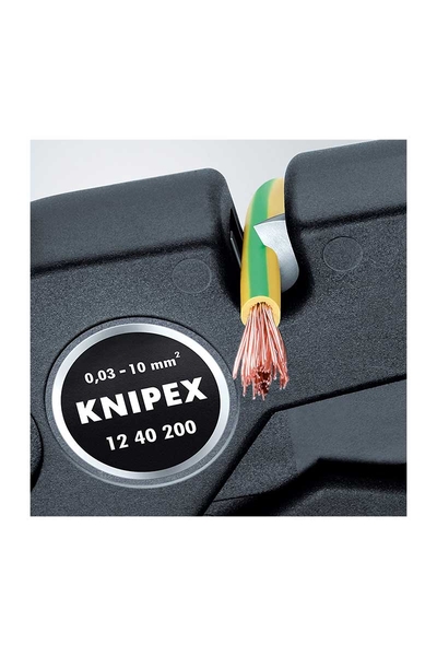 Knipex - Knipex 12 40 200 Otomatik Kablo Sıyırma Aleti Knipex 12 40 200 Otomatik Kablo Sıyırma Aleti - Thumbnail