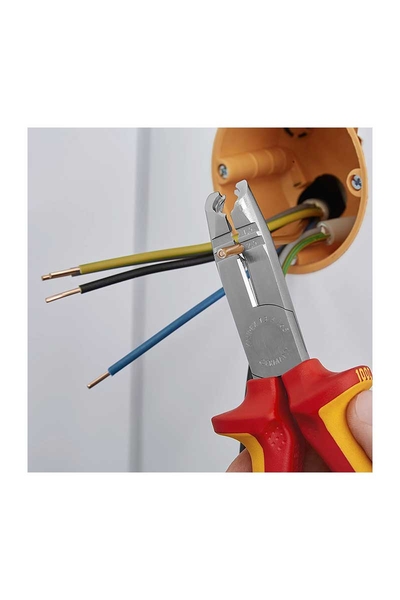 Knipex - Knipex 13 46 165 Kablo Sıyırma Pensesi Knipex 13 46 165 Kablo Sıyırma Pensesi - Thumbnail