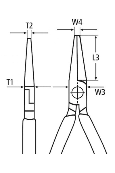 Knipex 23 01 140 Yassı Ağız Mekanikçi Kargaburun - Thumbnail