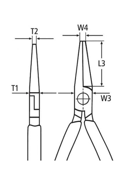 Knipex 26 16 200 VDE Uzun Kargaburun - Thumbnail