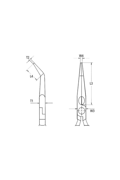 Knipex 31 25 160 Eğri İgne Ağızlı Kargaburun - Thumbnail