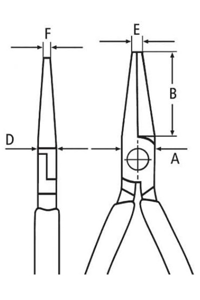 Knipex 34 42 130 Hassas Elektronikçi Kargaburun - Thumbnail