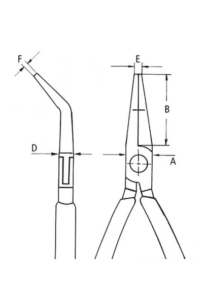 Knipex 35 42 115 ESD Elektronikçi Eğri Kargaburun - Thumbnail