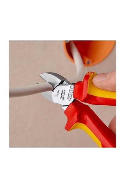 Knipex 70 06 160 T VDE Asma Halkalı Yan Keski - Thumbnail