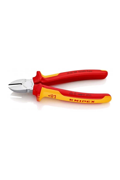 Knipex - Knipex 70 06 180 - 1000V 180mm VDE Yan Keski Knipex 70 06 180 - 1000V 180mm VDE Yan Keski - Thumbnail