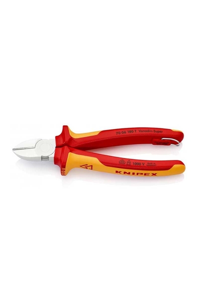 Knipex - Knipex 70 06 180 T VDE Asma Halkalı Yan Keski