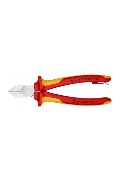Knipex 70 06 180 T VDE Asma Halkalı Yan Keski - Thumbnail