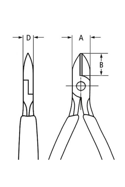 Knipex 75 02 125 Elektronikçi Yan Keski - Thumbnail