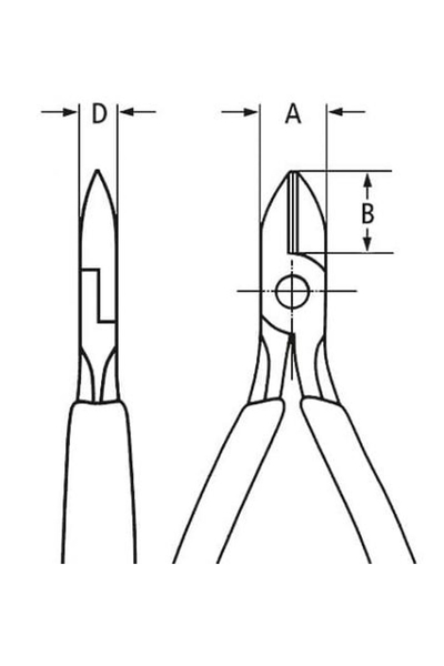 Knipex 76 81 125 Elektronikçi Yan Keski - Thumbnail