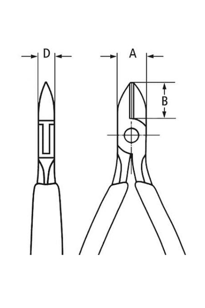 Knipex 77 02 115 Elektronikçi Yan Keski - Thumbnail