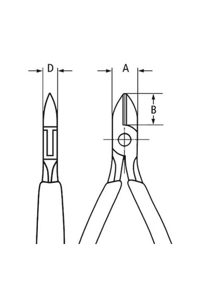 Knipex 77 12 115 ESD Elektronikçi Yan Keski - Thumbnail