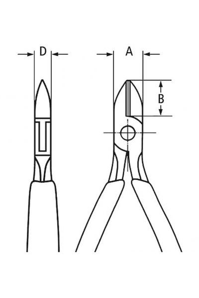 Knipex 77 42 115 Elektronikçi Yan Keski - Thumbnail