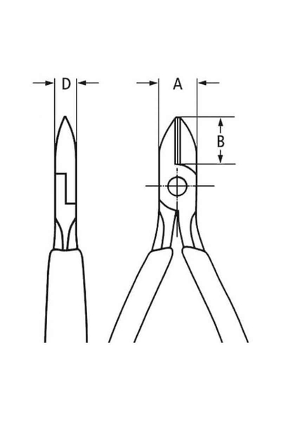 Knipex 79 12 125 Elektronikçi Yan Keski - Thumbnail