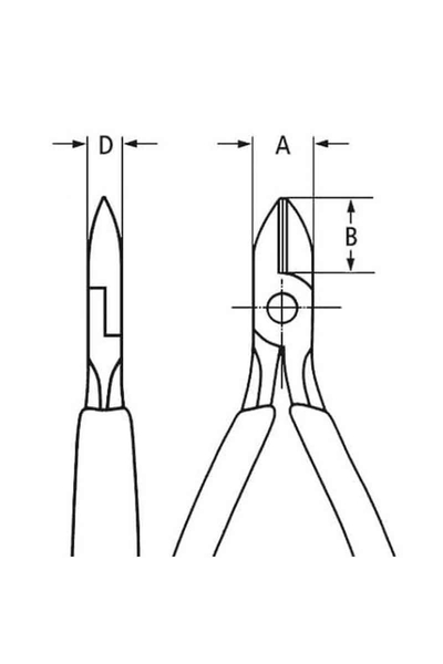 Knipex 79 42 125 Z ESD Hassas Elektronikçi Mini Yan Keski - Thumbnail
