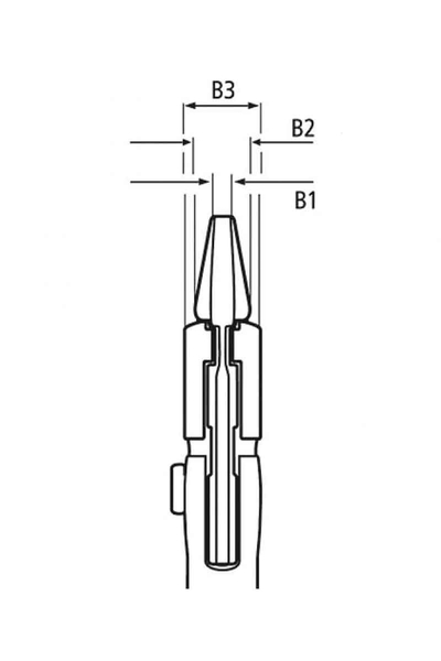 Knipex 86 03 125 Düz Çene Ayarlı Pense - Thumbnail