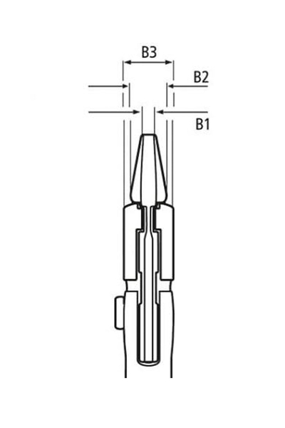 Knipex 86 03 300 Düz Çene Ayarlı Pense - Thumbnail