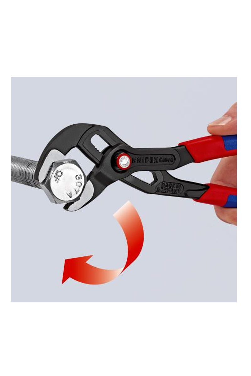 Knipex Cobra VDE Water Pump Pliers – 9.84" Chrome Plated, Self-Locking, Push-Button Adjustment (87 26 250)