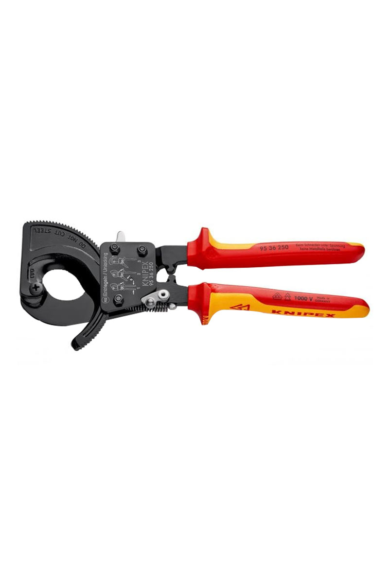  Knipex 95 36 250 Cırcır Mekanizmalı Vde Kablo Kesici