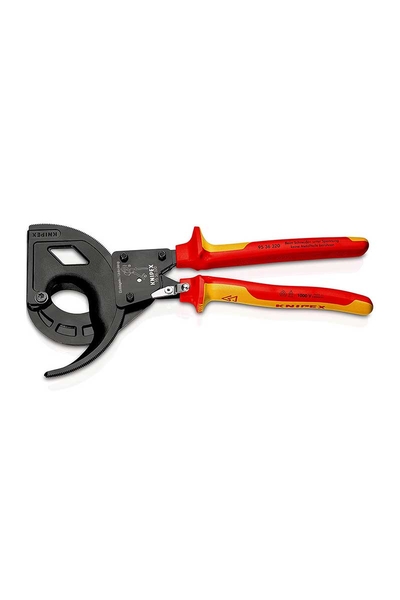 Knipex 95 36 320 Cırcır Mekanizmalı VDE Kablo Kesici - Thumbnail