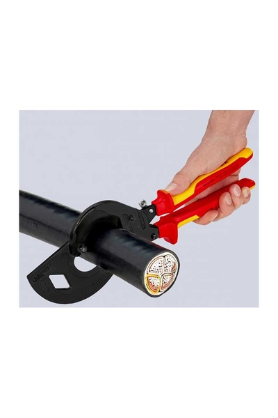 Knipex 95 36 320 Cırcır Mekanizmalı VDE Kablo Kesici - Thumbnail