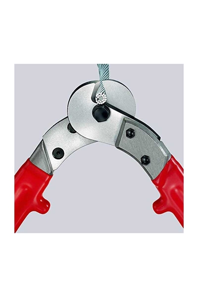 Knipex 95 77 600  VDE Çelik Halat ve Kablo Makası - Thumbnail